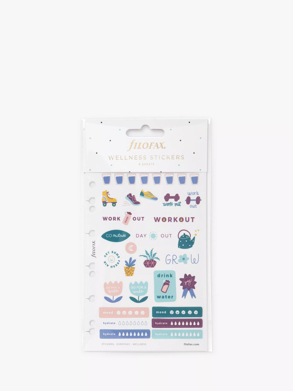 Filofax Everyday Wellness Stickers 216 stickers - British product