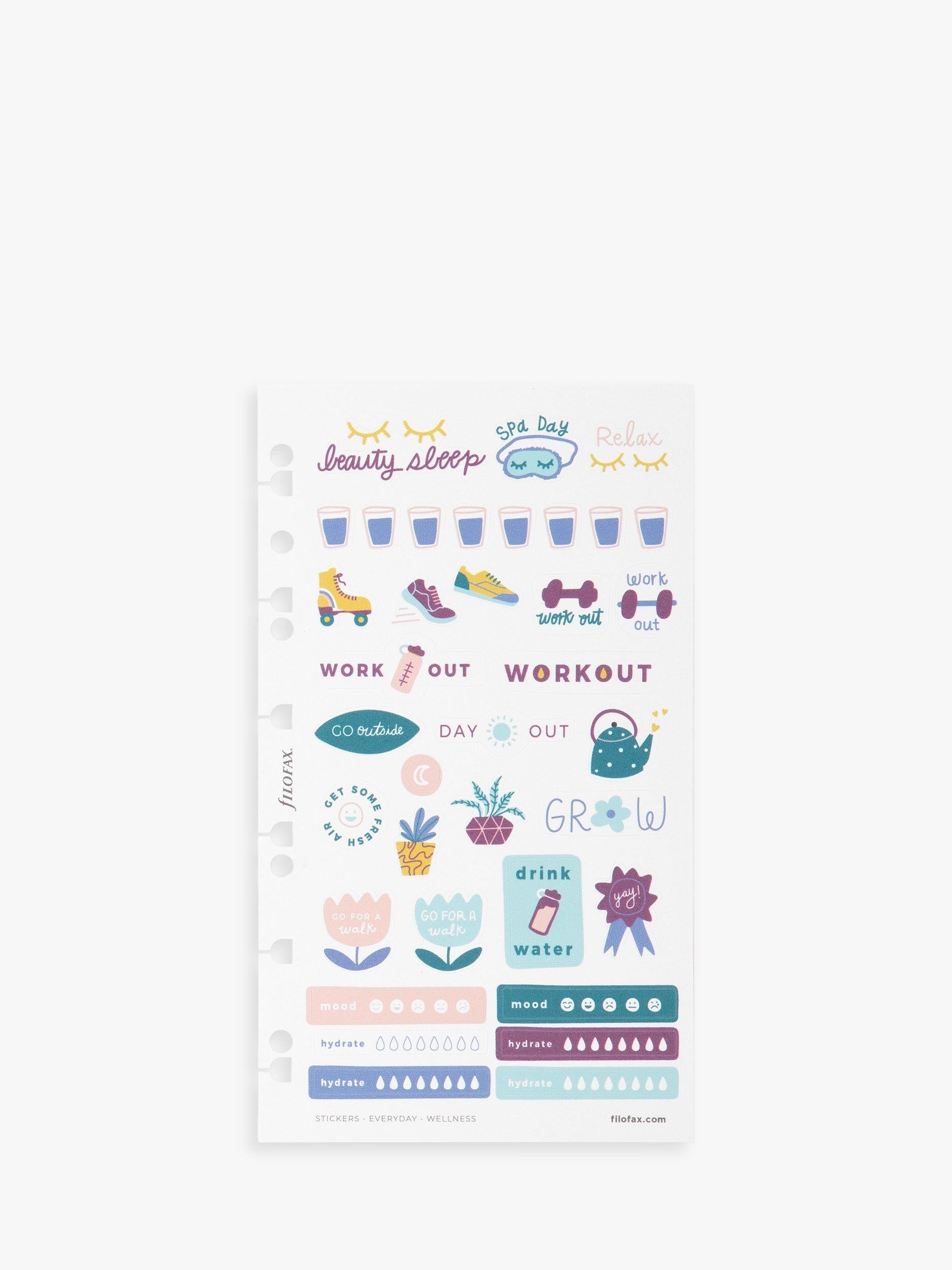 Filofax Everyday Wellness Stickers 216 stickers - British product
