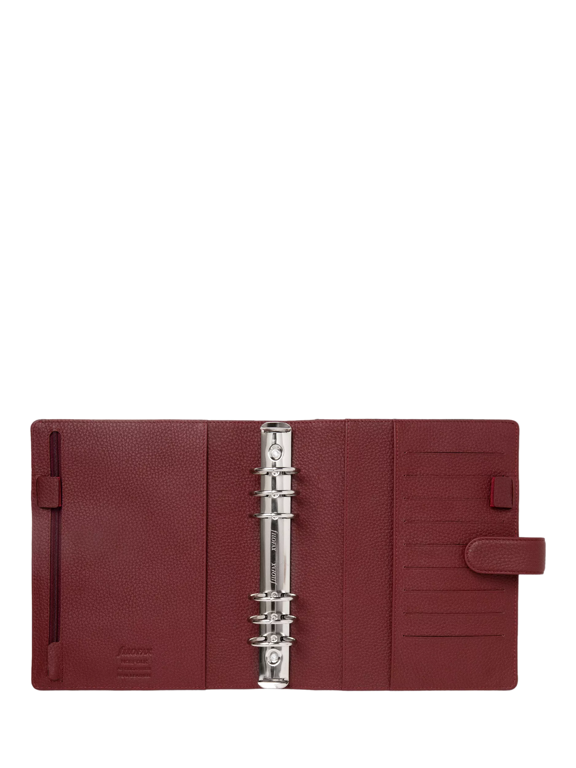 Filofax A5 Norfolk leather personal organiser currant, imported from the UK