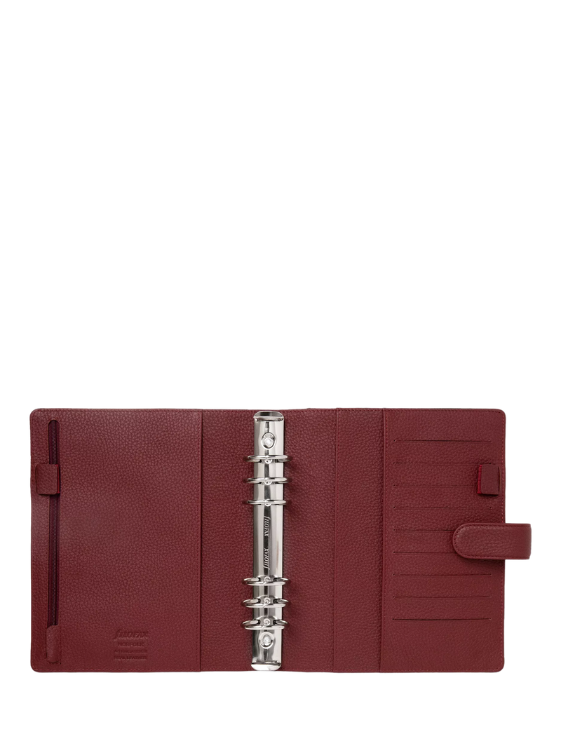 Filofax A5 Norfolk leather personal organiser currant, imported from the UK