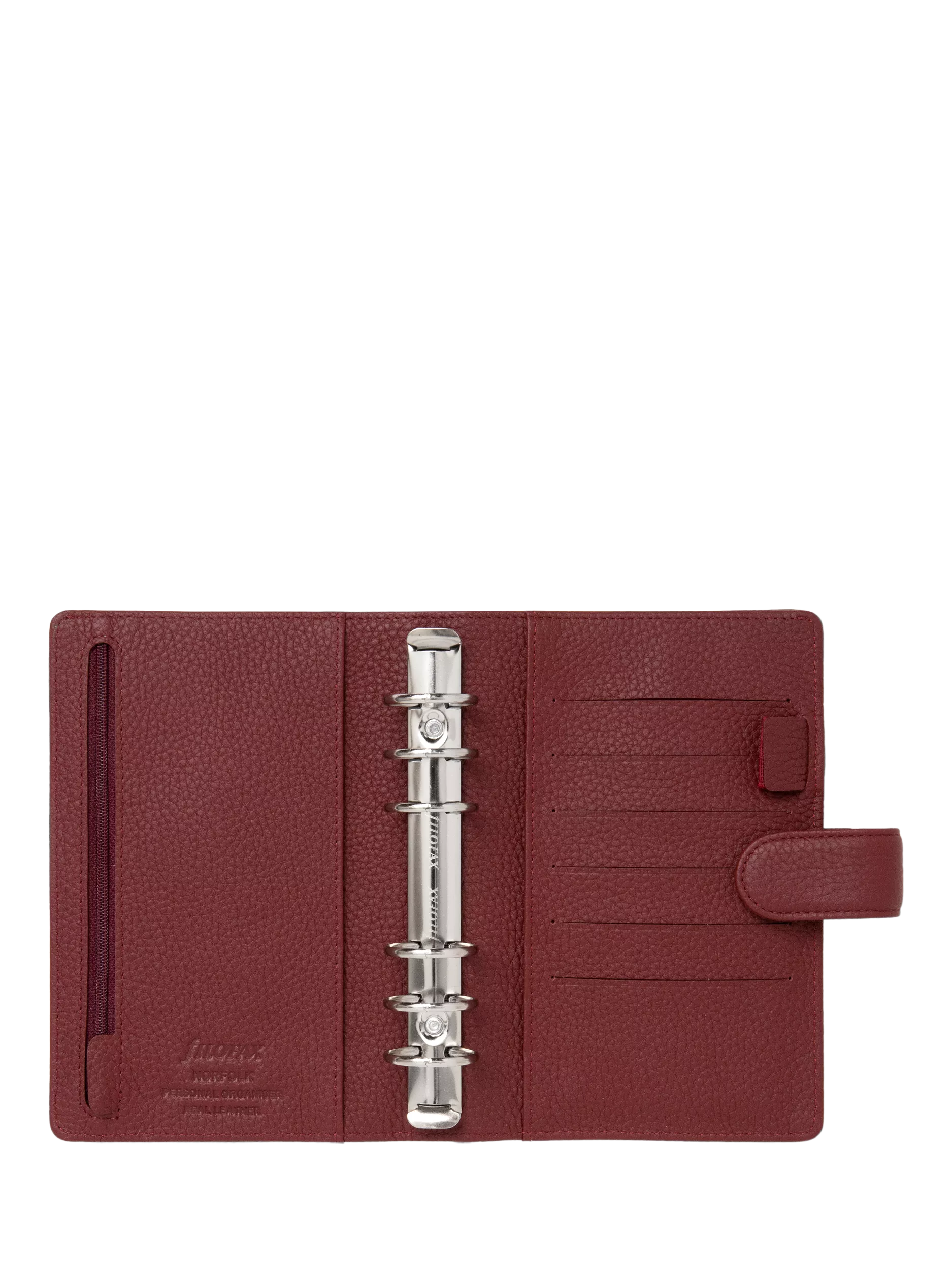 Filofax Norfolk leather personal organiser currant - British product