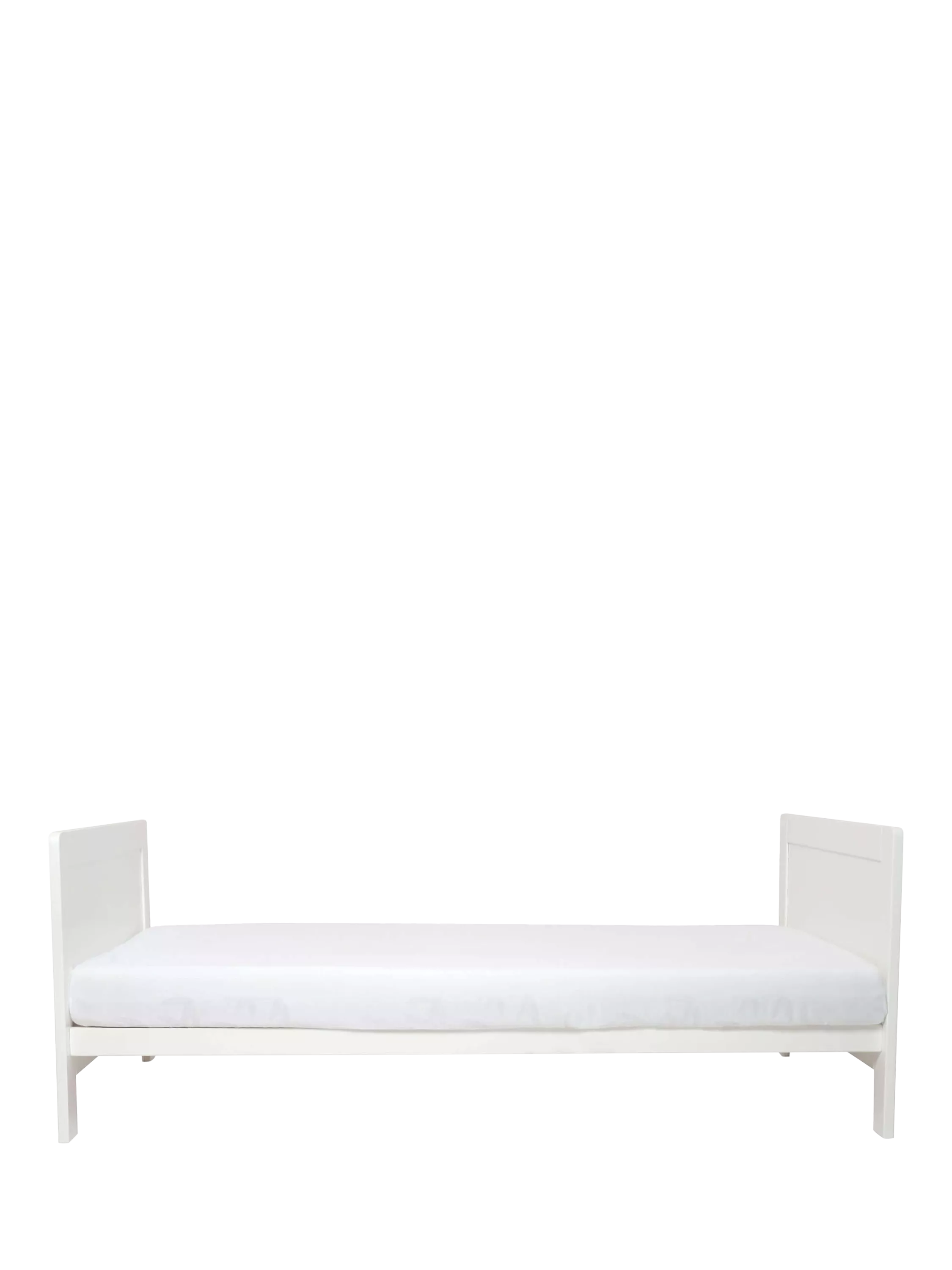 Clair de Lune adjustable cot bed white and natural - British product
