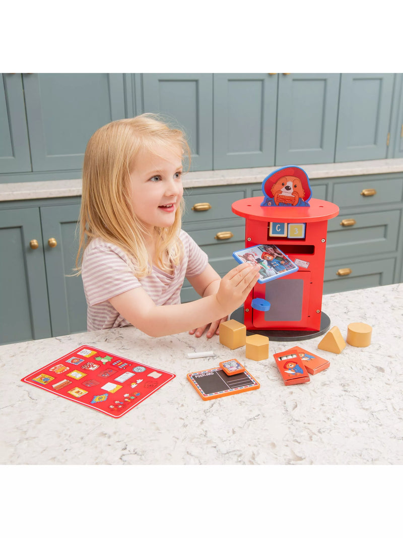 Paddington Bear wooden post box toy set, imported from the UK