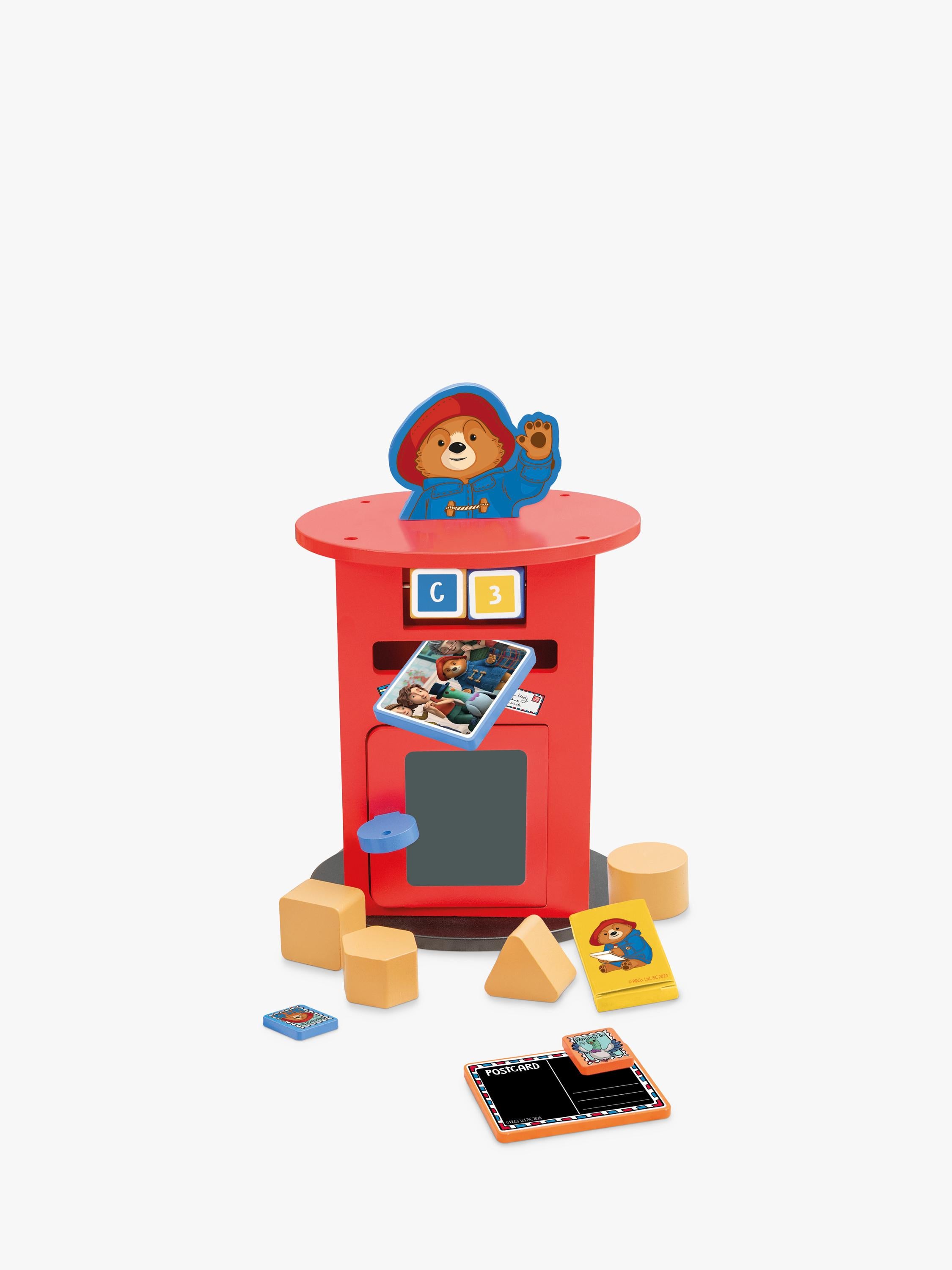 Paddington Bear wooden post box toy set, imported from the UK
