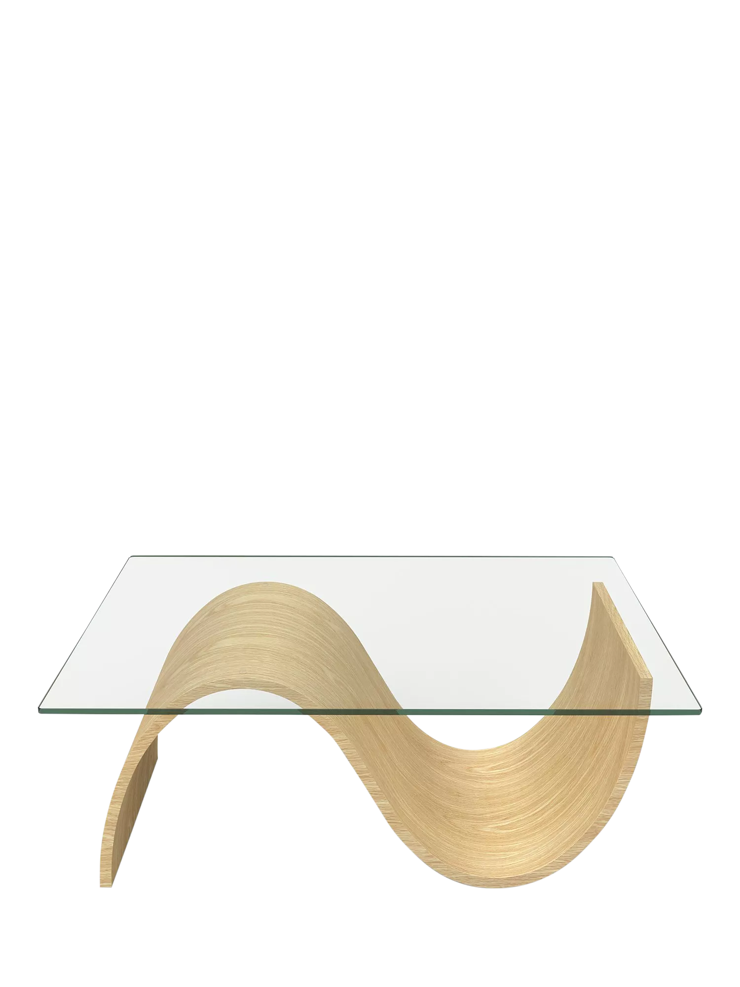 Tom Schneider Pulse coffee table with oak base - British product