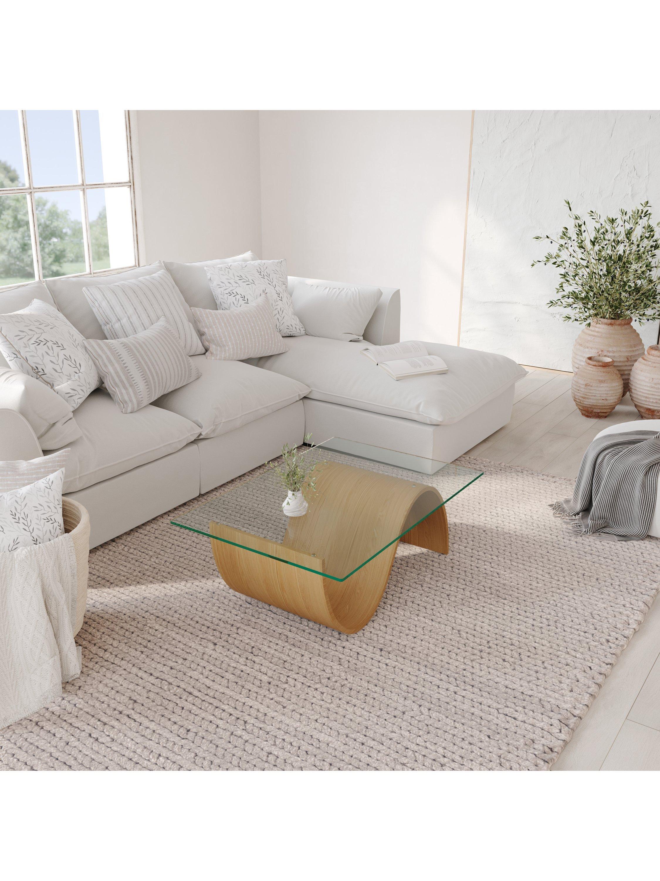 Tom Schneider Pulse coffee table with oak base - British product