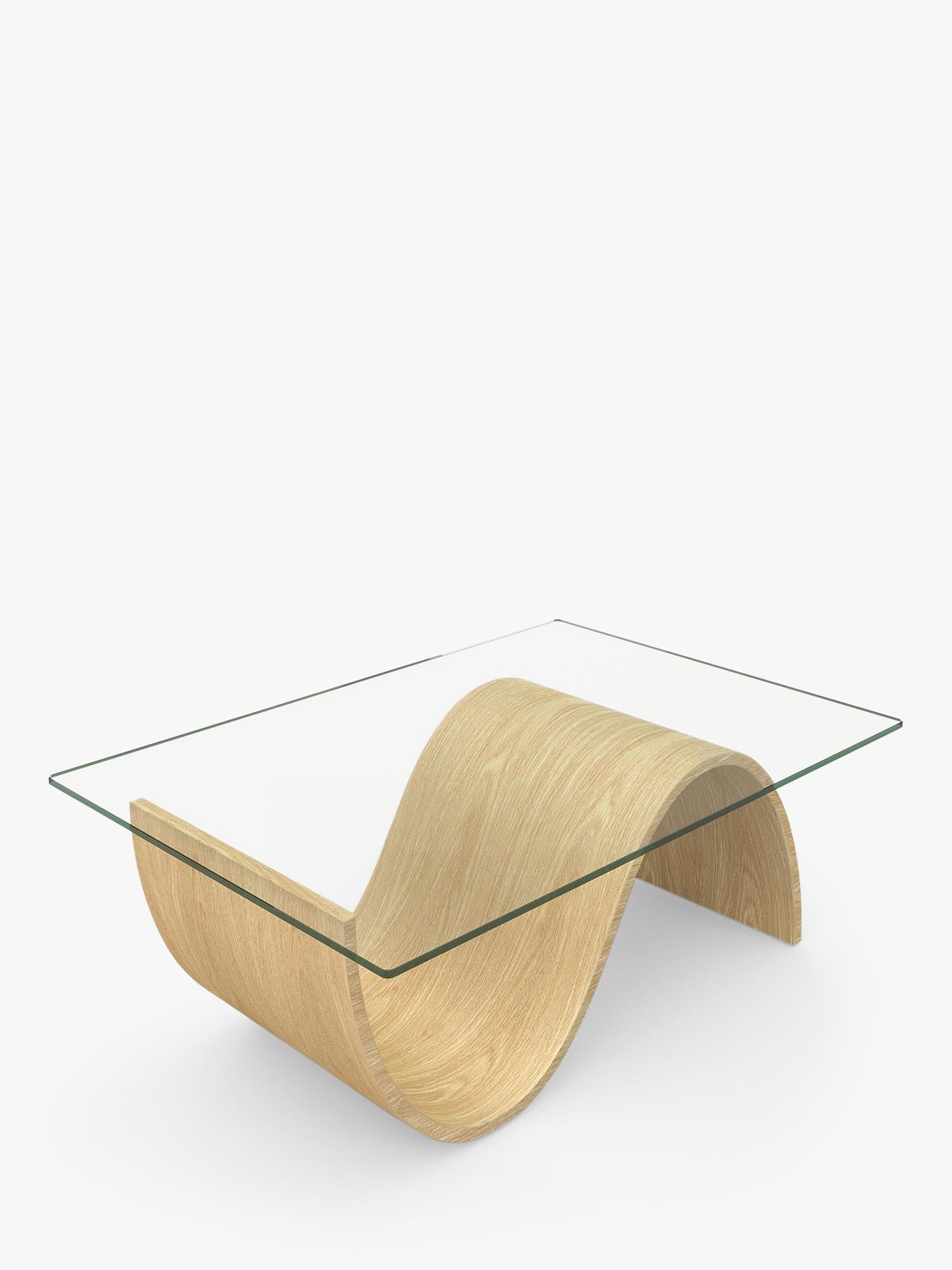 Tom Schneider Pulse coffee table with oak base - British product