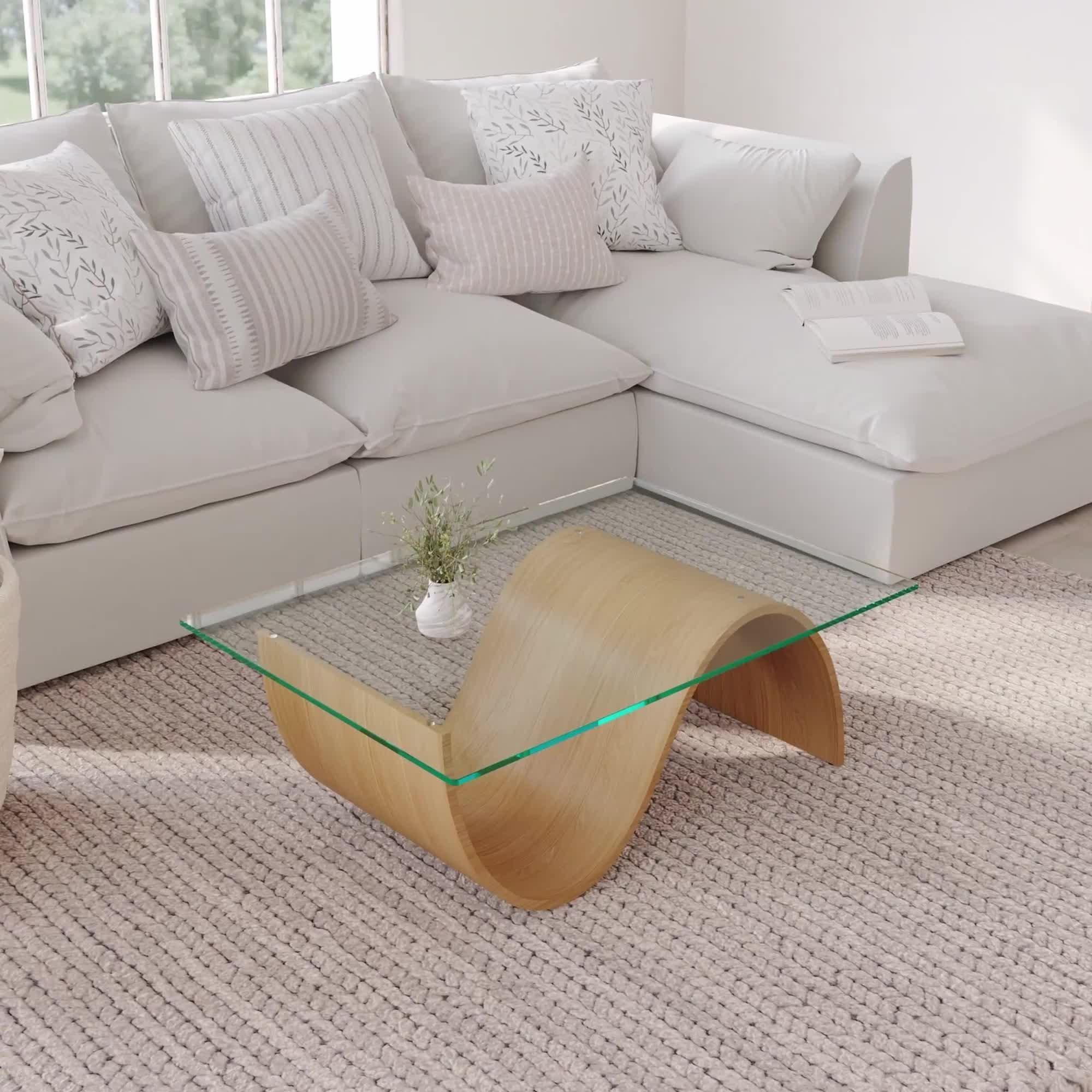 Tom Schneider Pulse coffee table with oak base - British product