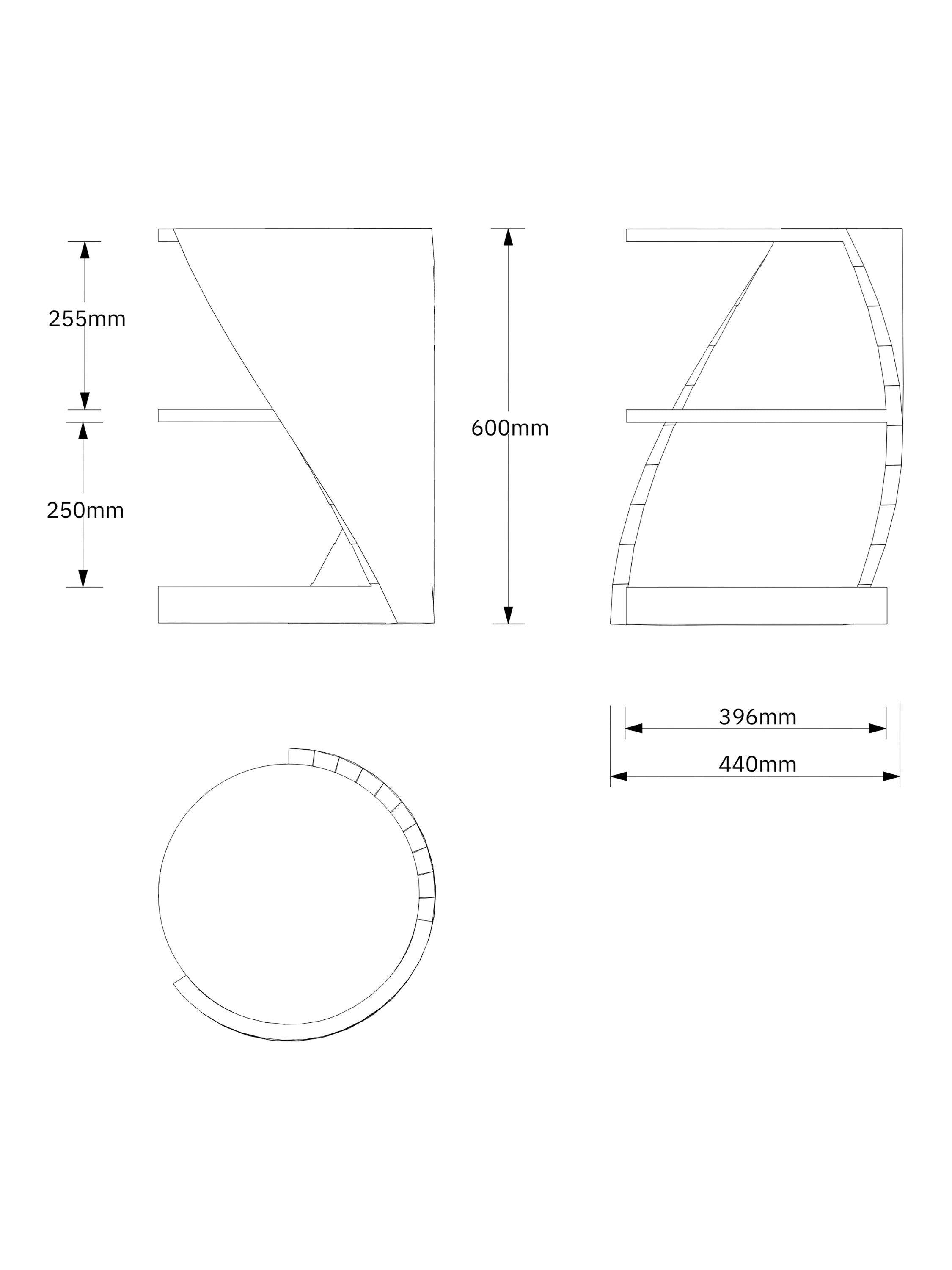 Tom Schneider single lamp table 60x44x44cm, UK version