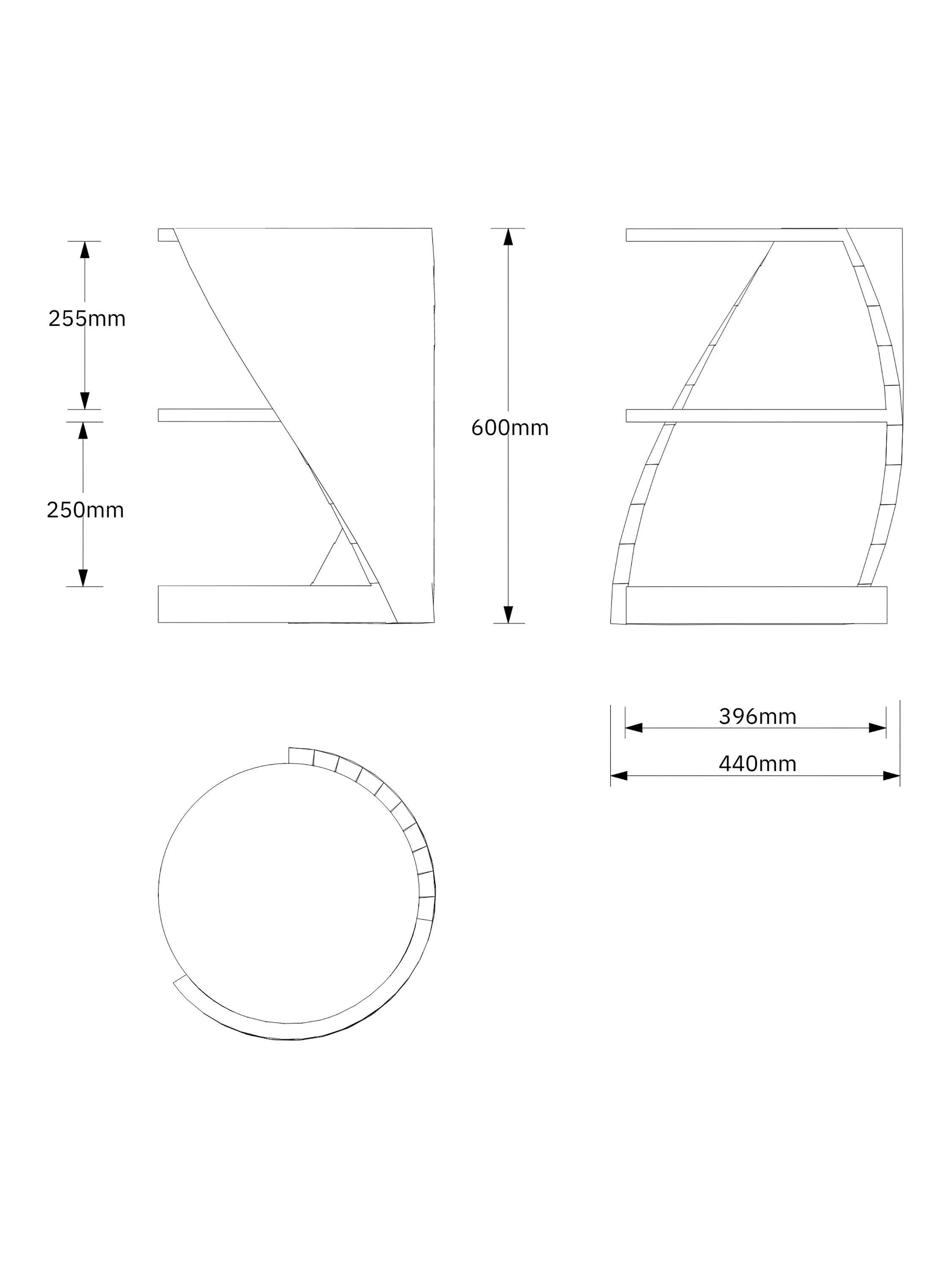 Tom Schneider single lamp table 60x44x44cm, UK version
