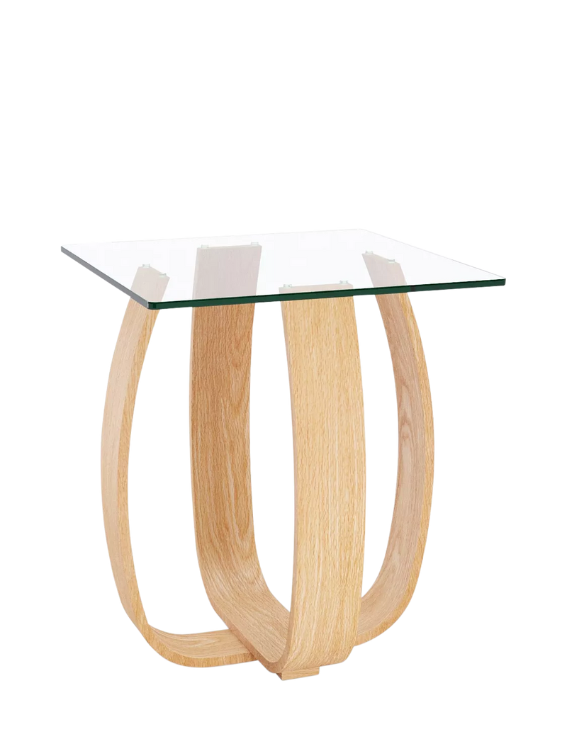 Tom Schneider Tulip side table in natural oak - British brand
