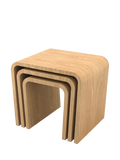 Tom Schneider Wave nest of tables oak three piece set - British product