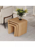 Tom Schneider Wave nest of tables oak three piece set - British product