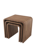 Tom Schneider Wave Nest of Tables, Walnut