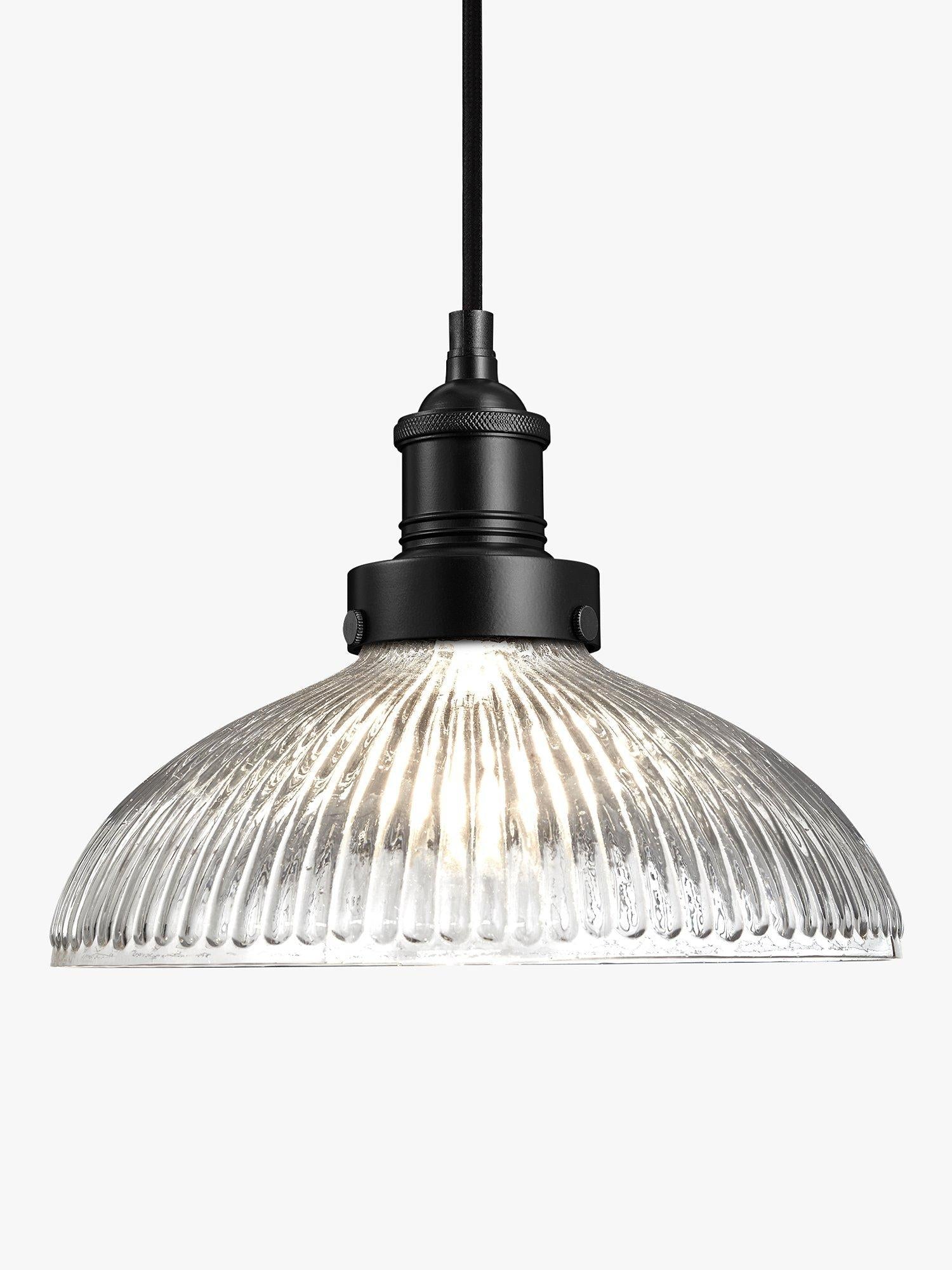 Industville Brooklyn glass dome pendant light 30cm, UK version