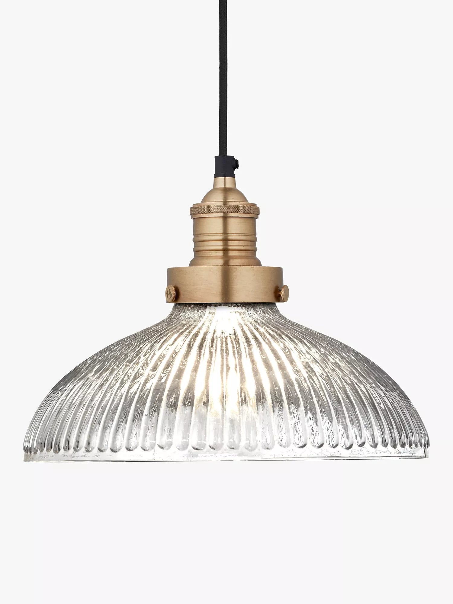 Industville Brooklyn glass dome pendant light 30cm, UK version
