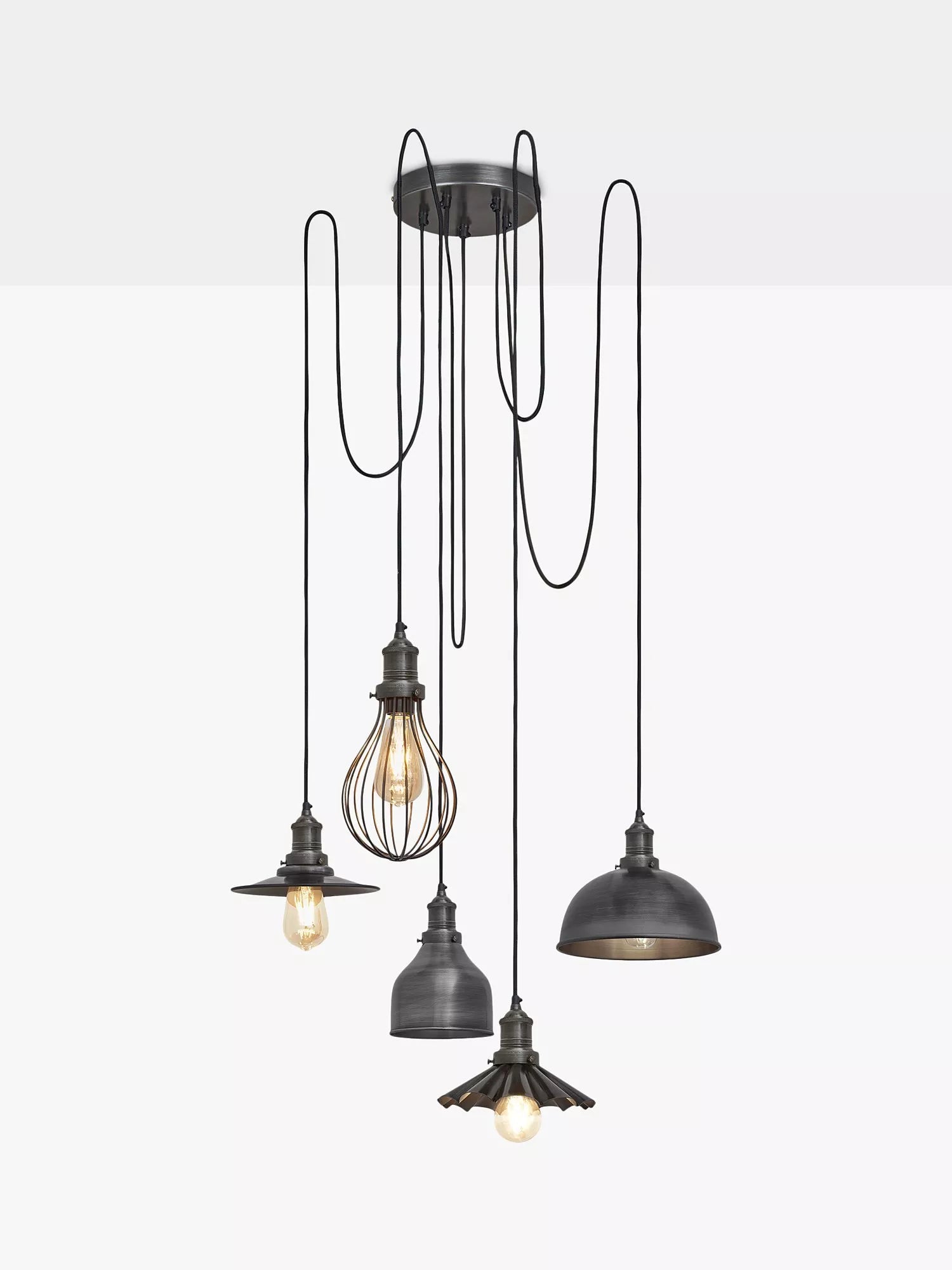 Industville Brooklyn 5 Wire Spider Pendant Ceiling Light