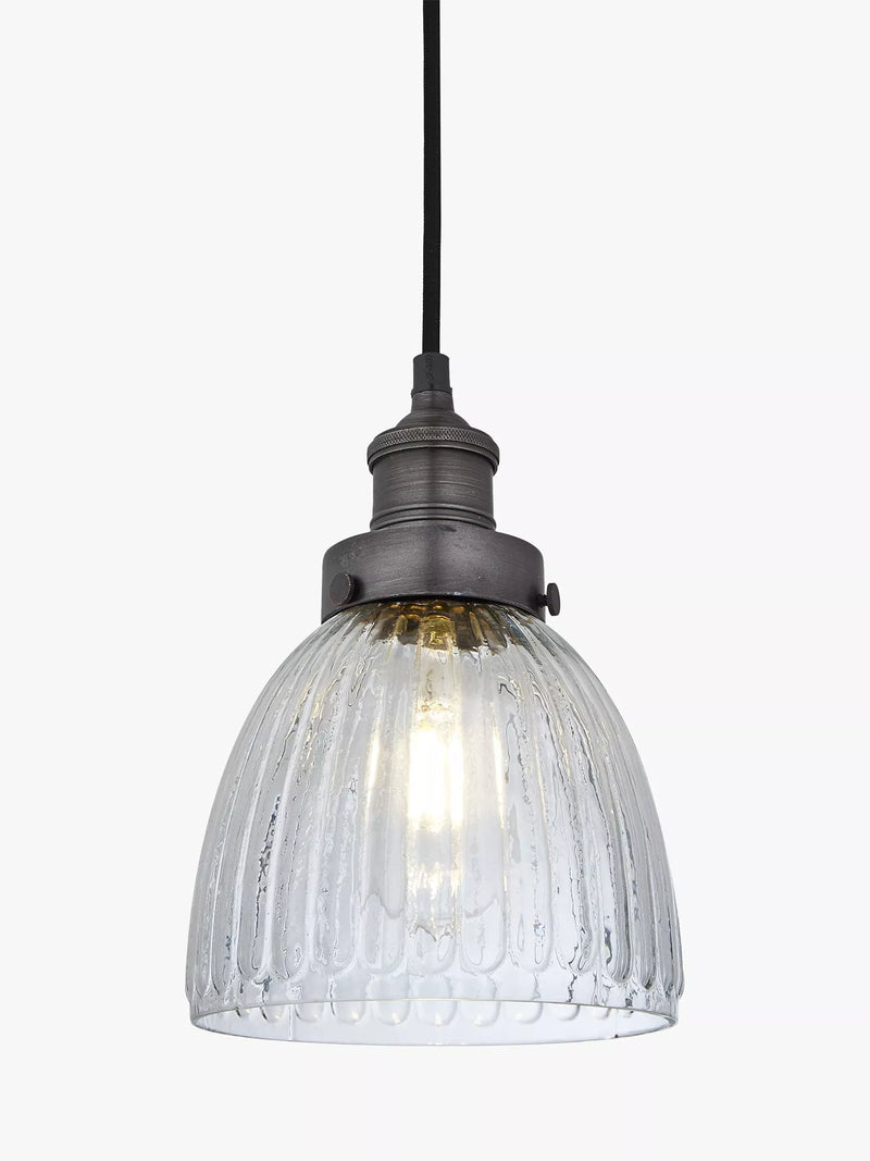 Industville Brooklyn Glass Cone Pendant Ceiling Light