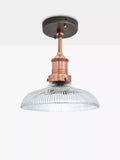 Industville Brooklyn Glass Dome Flush Ceiling Light