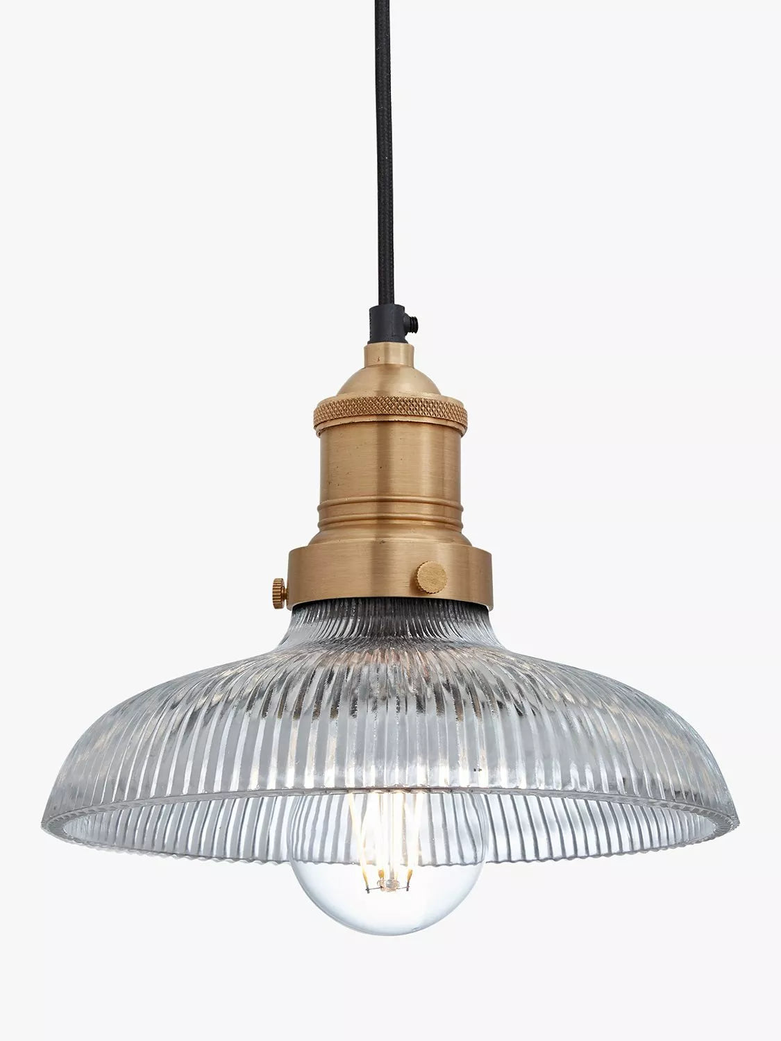 Industville Brooklyn glass dome pendant light 20cm, imported from the UK