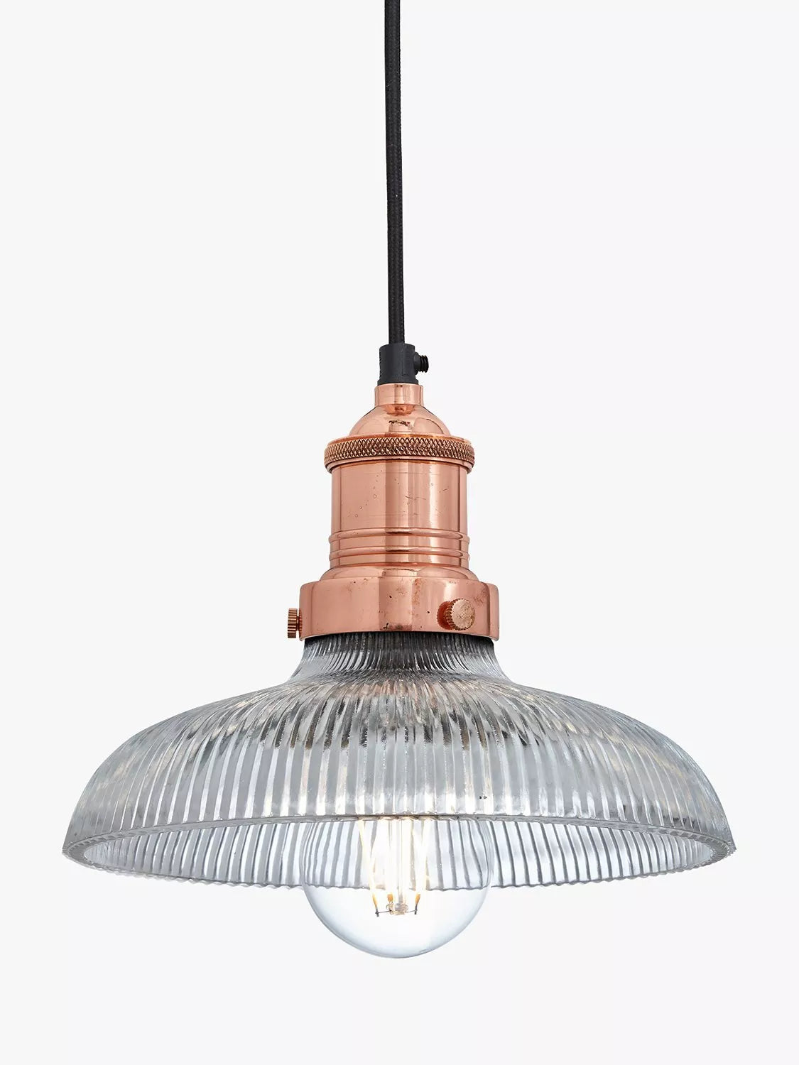 Industville Brooklyn Glass Dome Pendant Ceiling Light 20cm