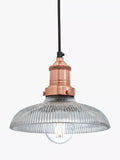 Industville Brooklyn Glass Dome Pendant Ceiling Light 20cm