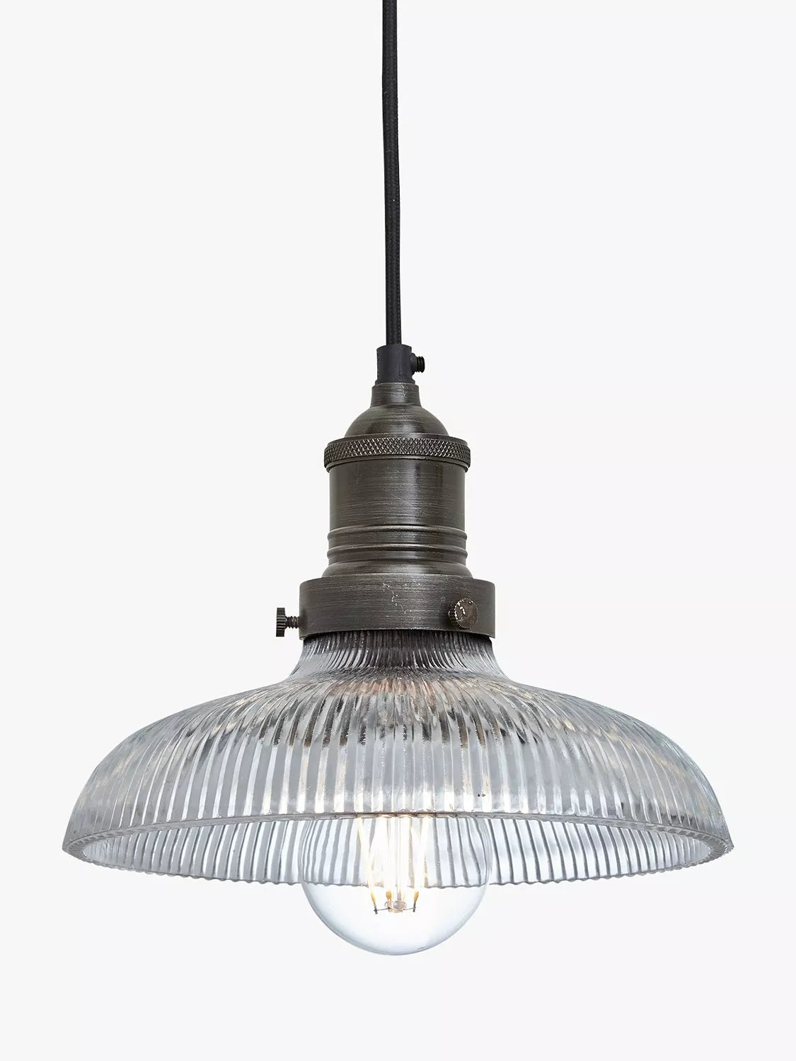 Industville Brooklyn Glass Dome Pendant Ceiling Light 20cm