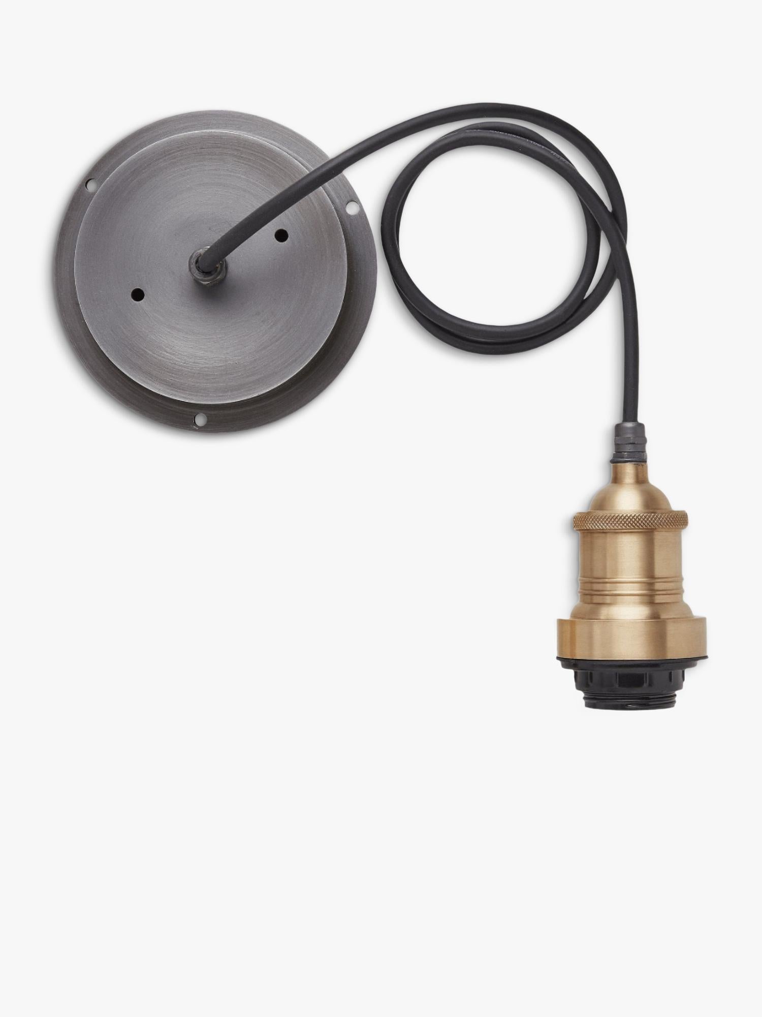Industville Brooklyn pendant light brass metal glass (British brand)