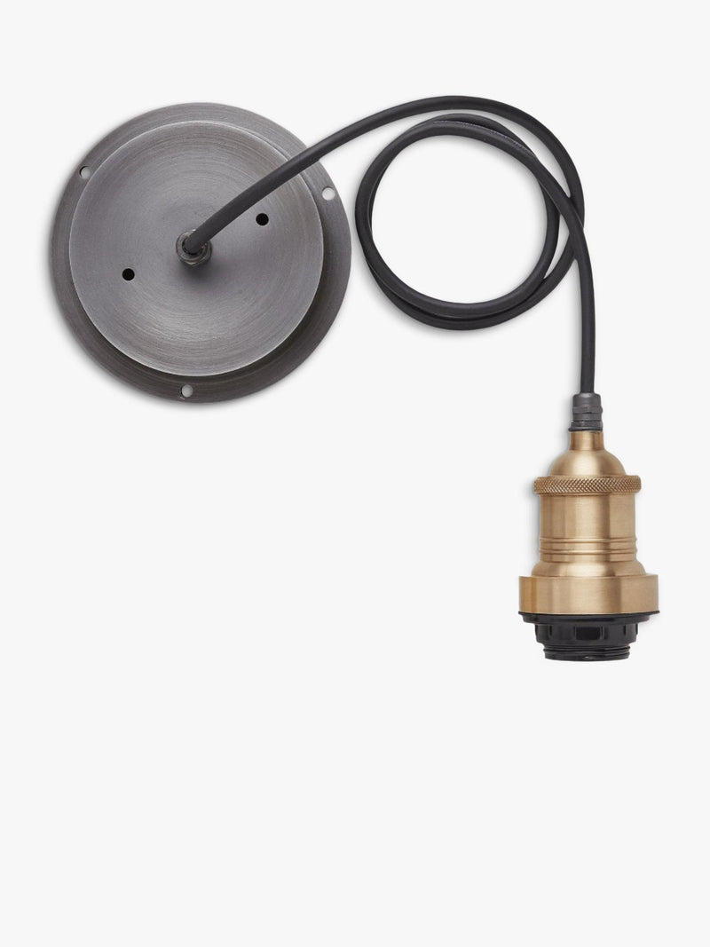 Industville Brooklyn pendant light brass metal glass (British brand)