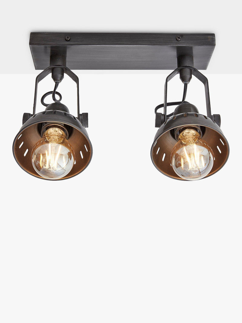Industville double spotlight pewter metal (British brand)