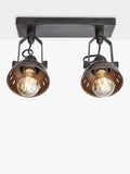 Industville double spotlight pewter metal (British brand)