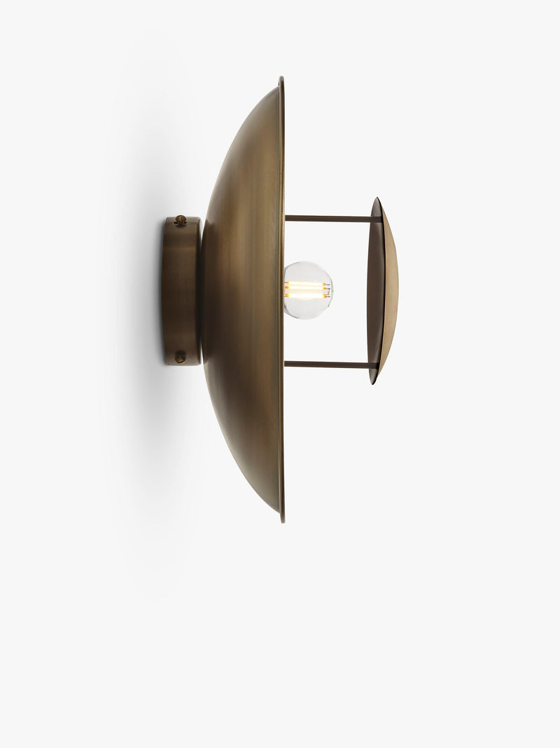 Industville Boston round brass light, imported from the UK