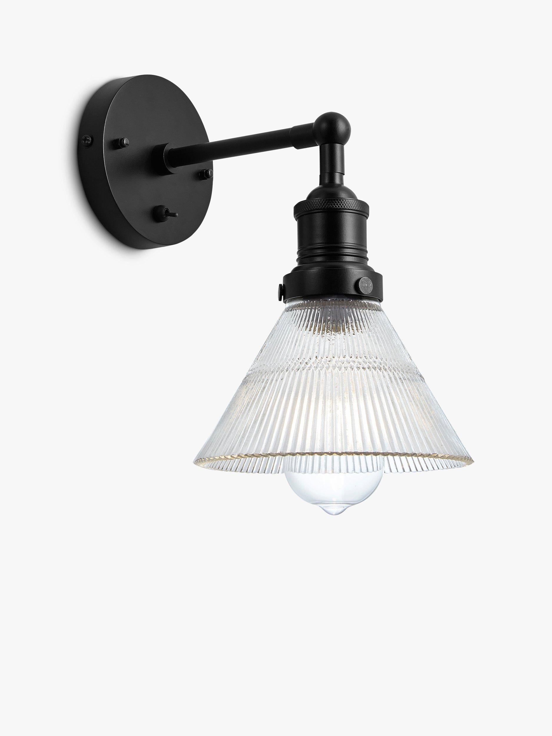 Industville Brooklyn glass funnel wall light - British product