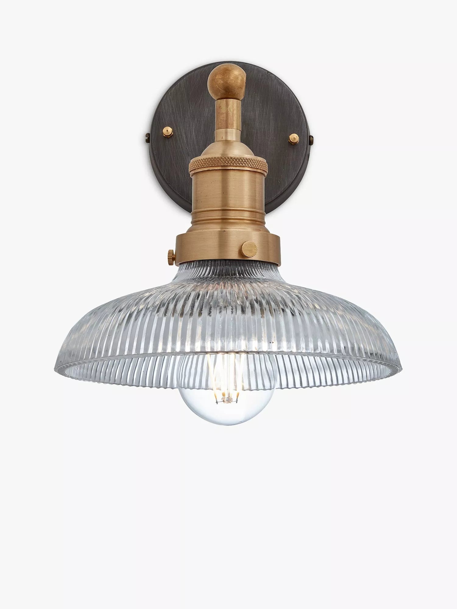 Industville Brooklyn Glass Dome Wall Light - British product