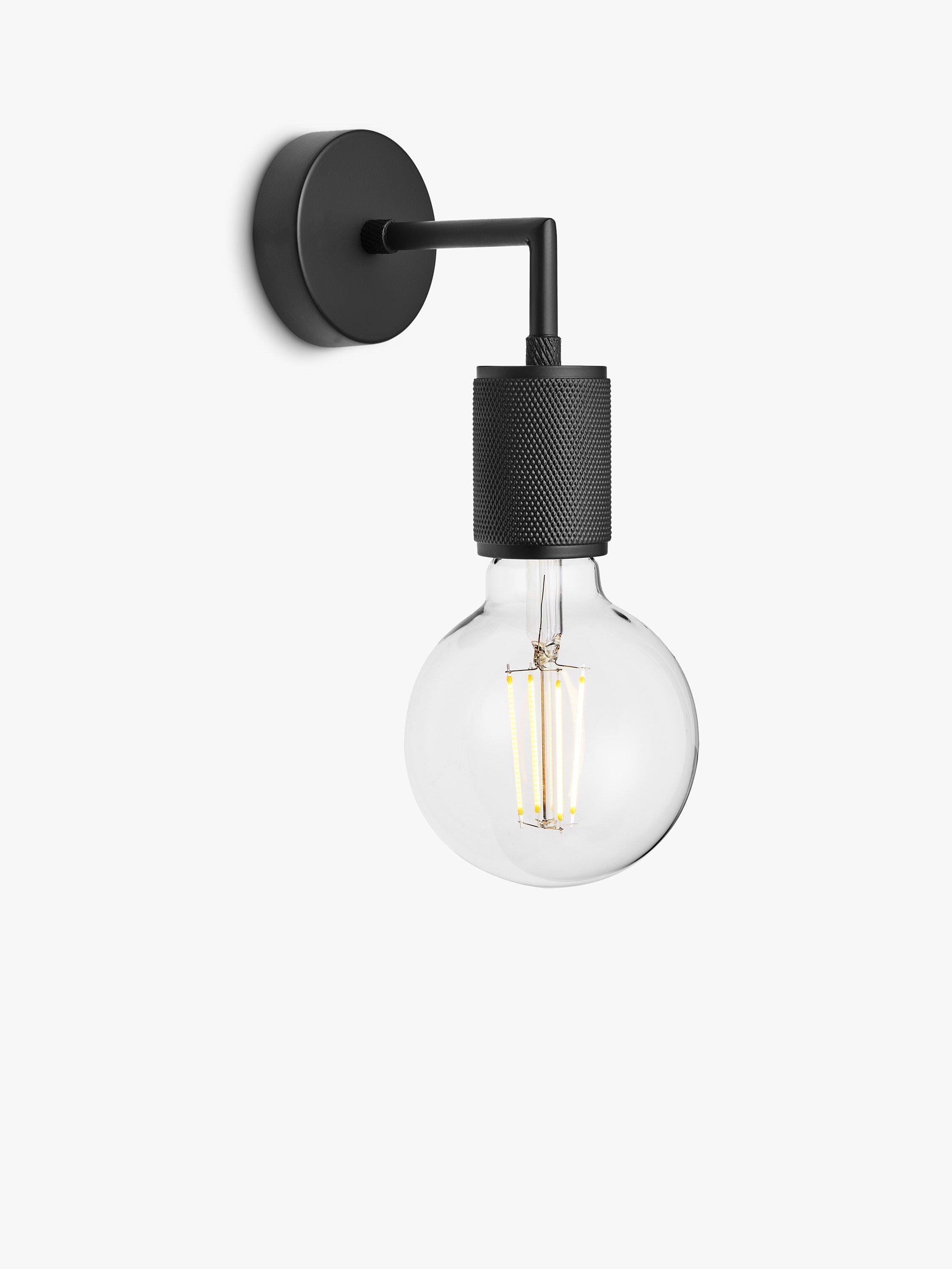 Industville knurled edison wall light metal construction, imported from the UK