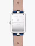 Frederique Constant Classics Art Deco Carree automatic watch blue leather strap - British product