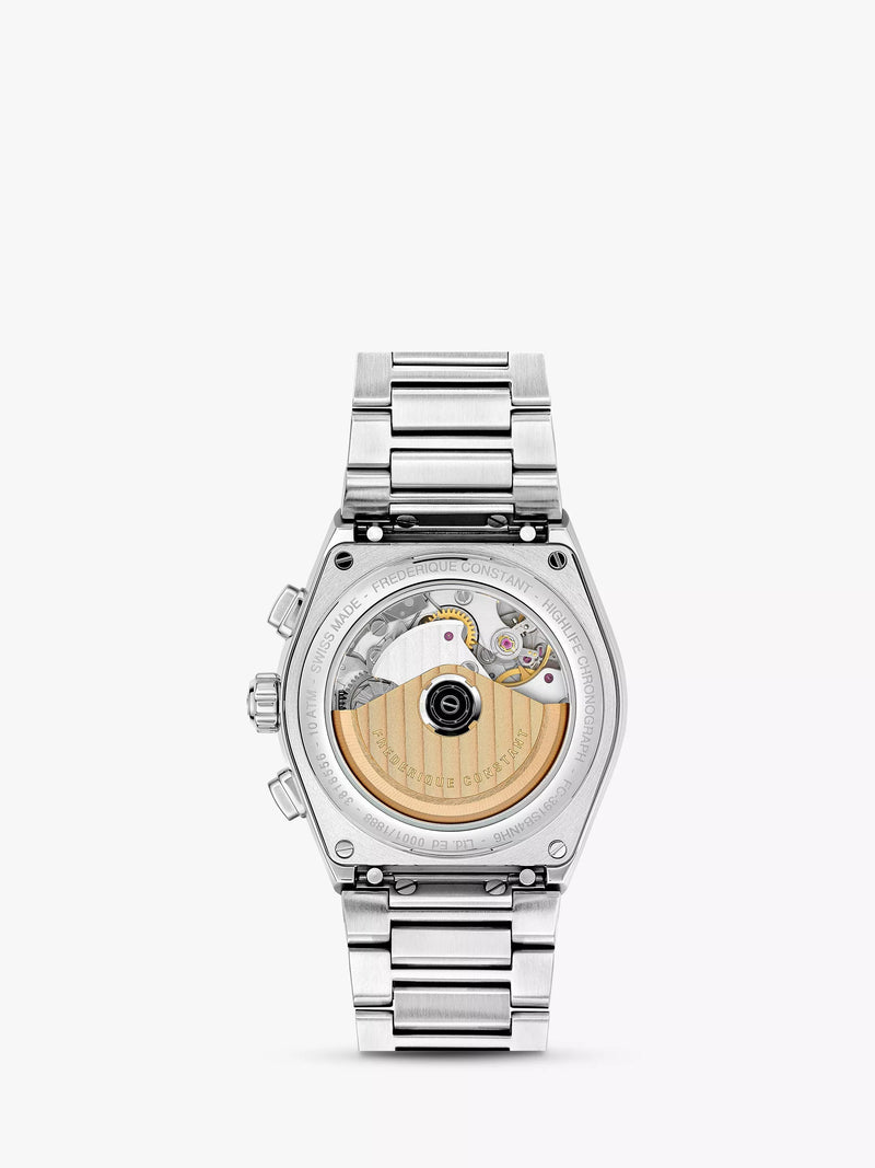 Frederique Constant Highlife Chronograph Automatic silver watch 41mm, UK version