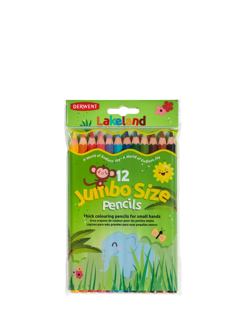Derwent jumbo colouring pencils pack of 12 - British product