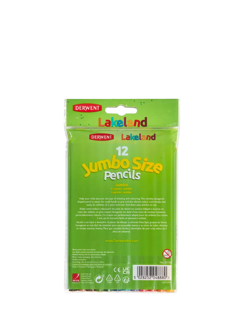 Derwent jumbo colouring pencils pack of 12 - British product