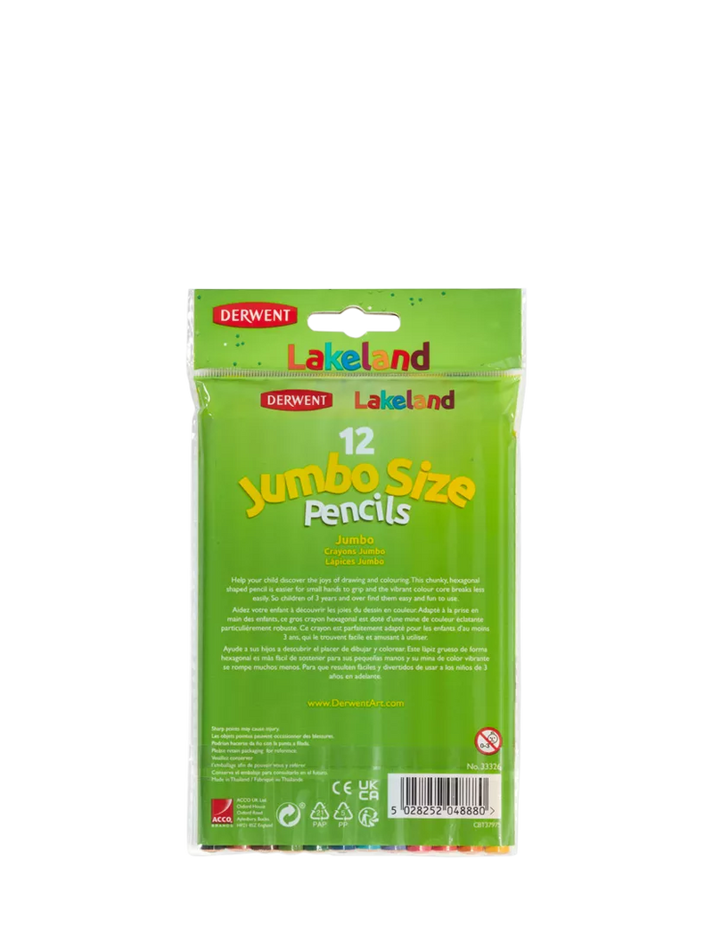 Derwent jumbo colouring pencils pack of 12 - British product
