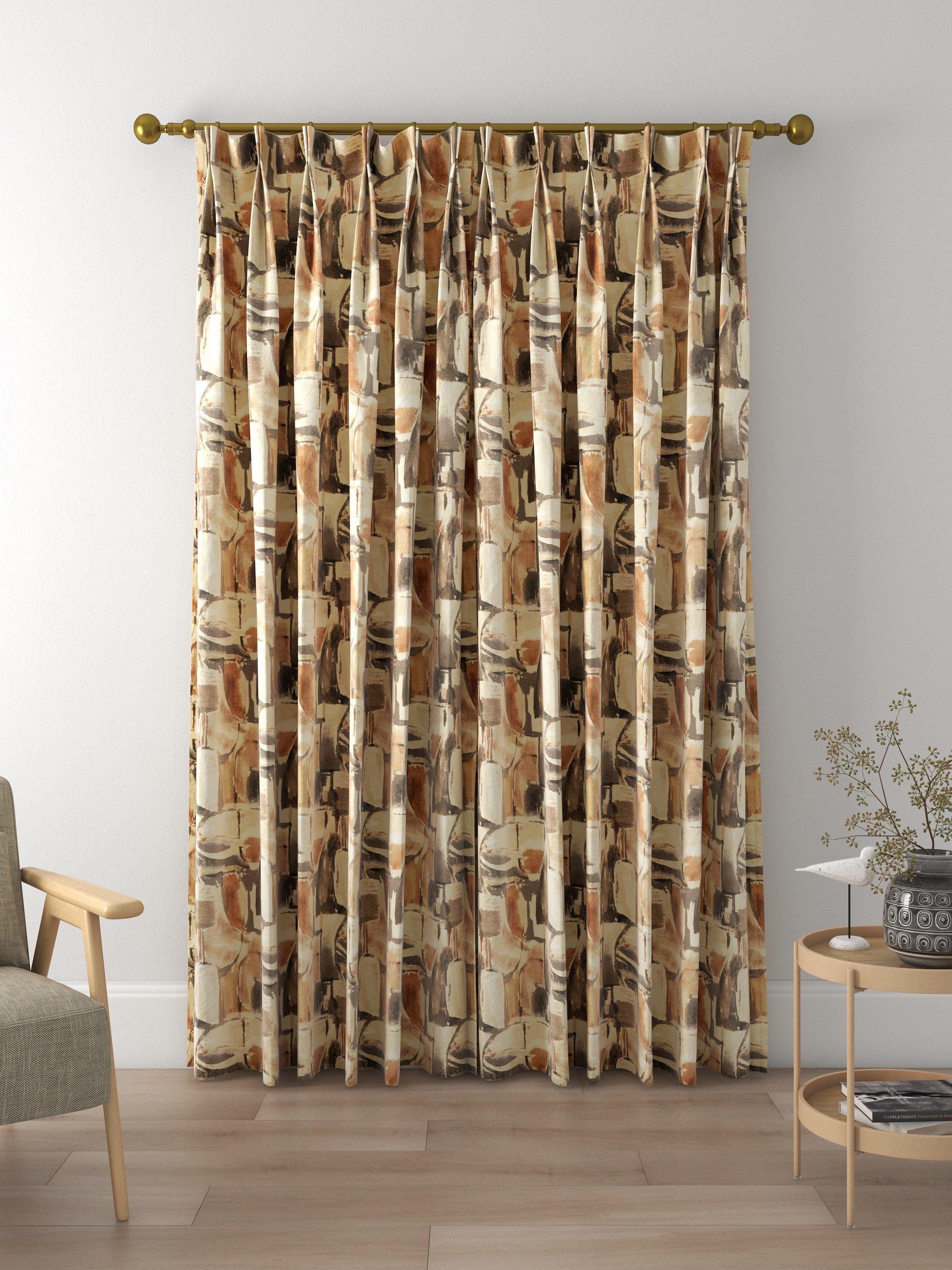 Clarke & Clarke Figura curtains in Linen/Charcoal, UK version