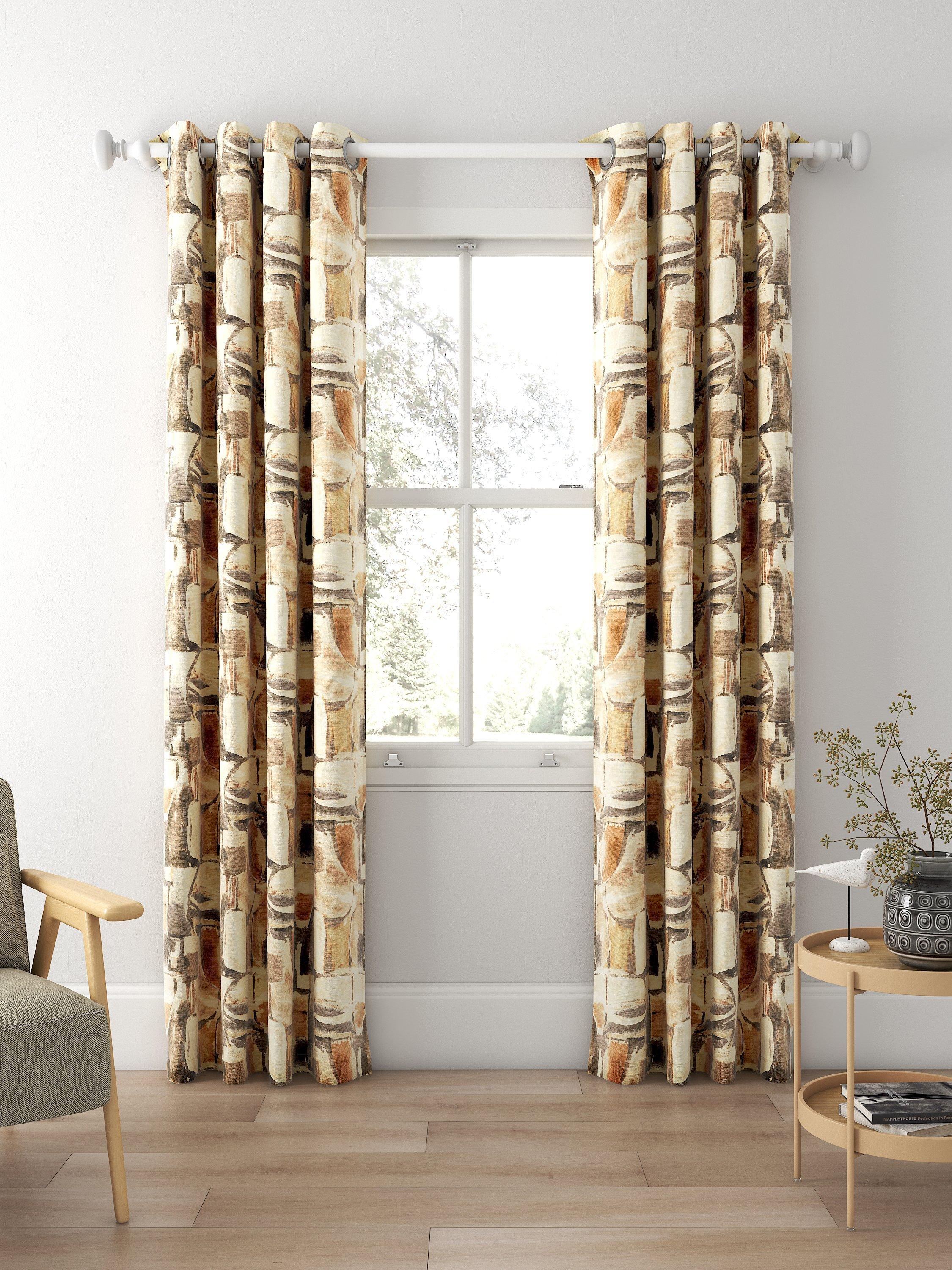 Clarke & Clarke Figura curtains in Linen/Charcoal, UK version