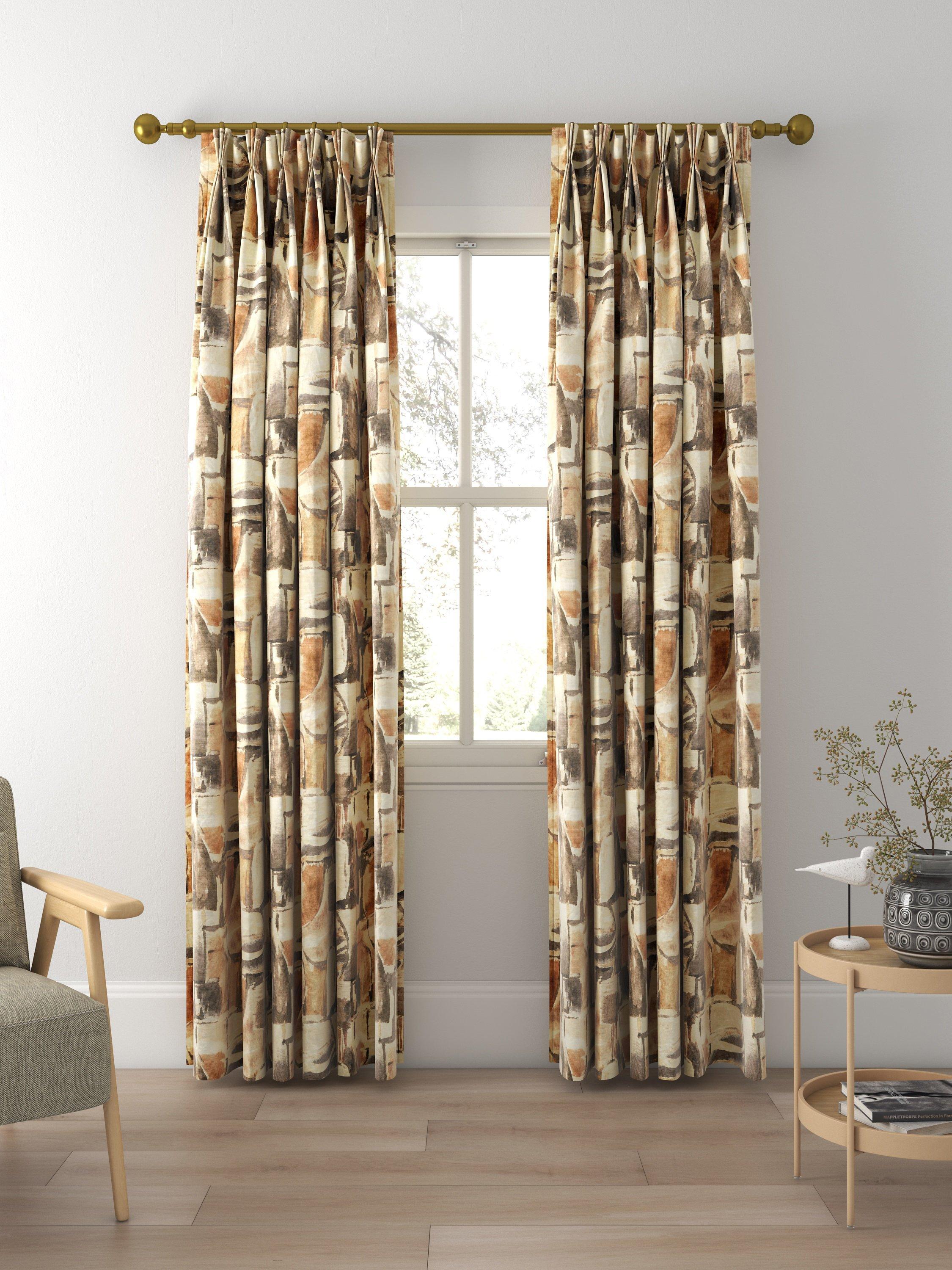 Clarke & Clarke Figura curtains in Linen/Charcoal, UK version