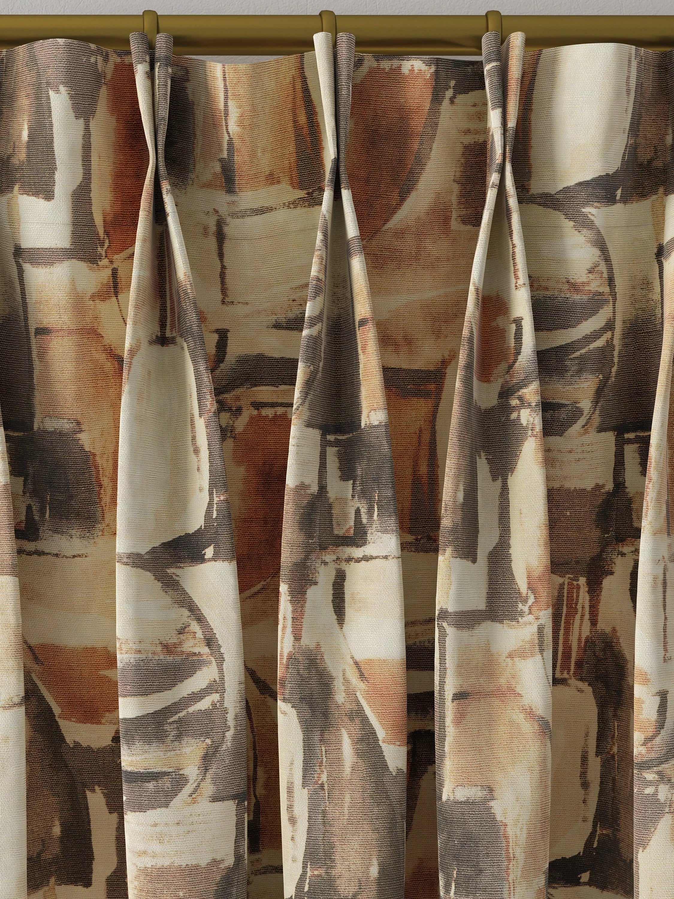 Clarke & Clarke Figura curtains in Linen/Charcoal, UK version