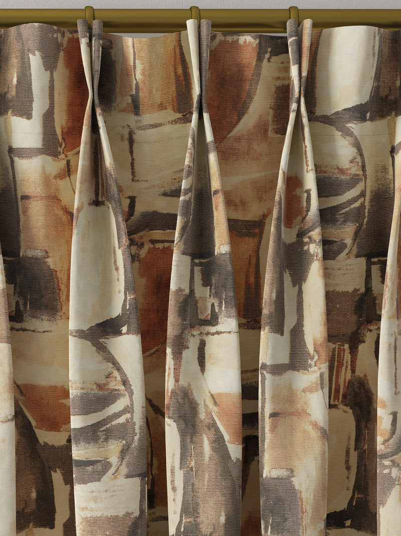 Clarke & Clarke Figura curtains in Linen/Charcoal, UK version