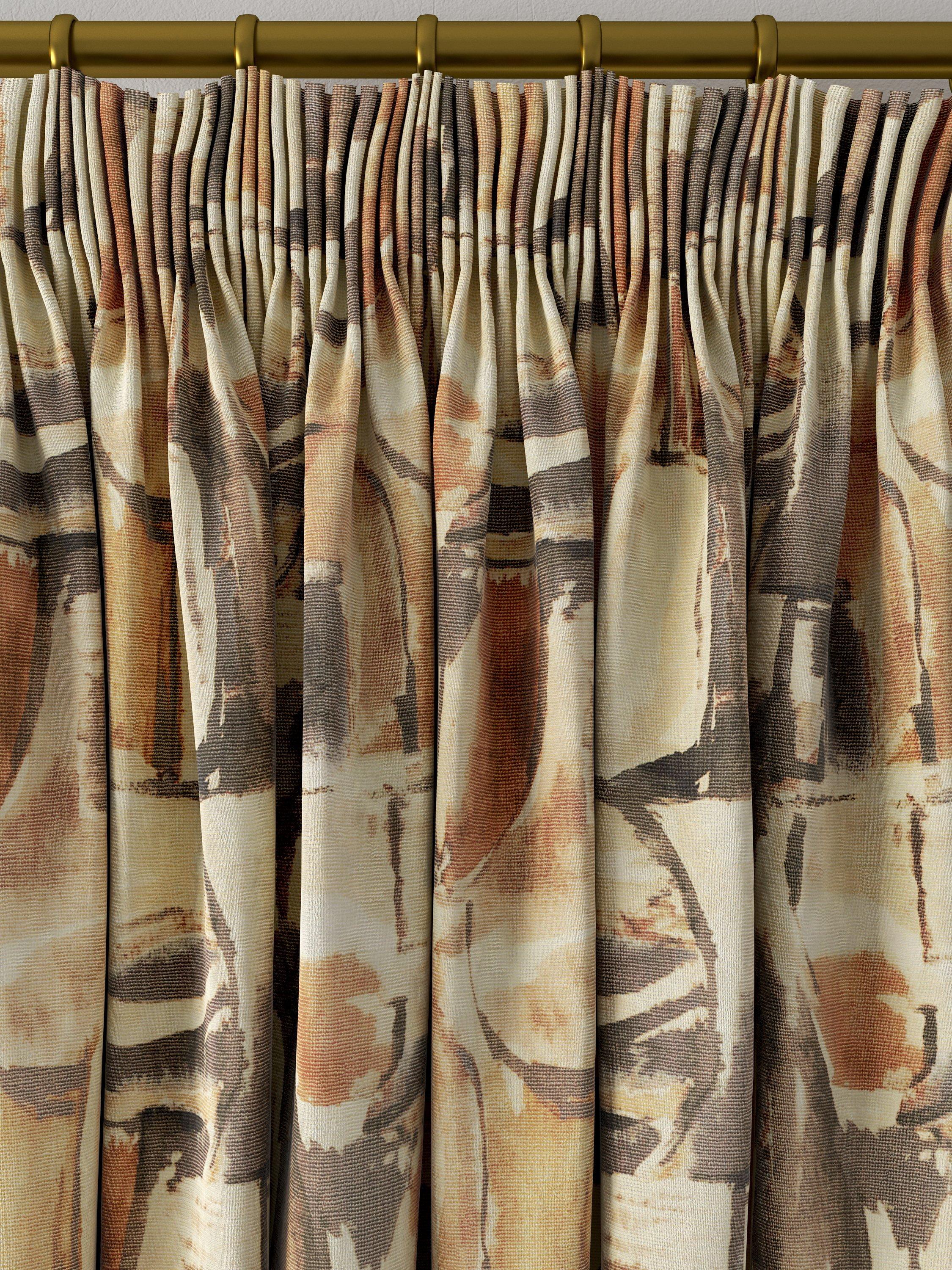 Clarke & Clarke Figura curtains in Linen/Charcoal, UK version