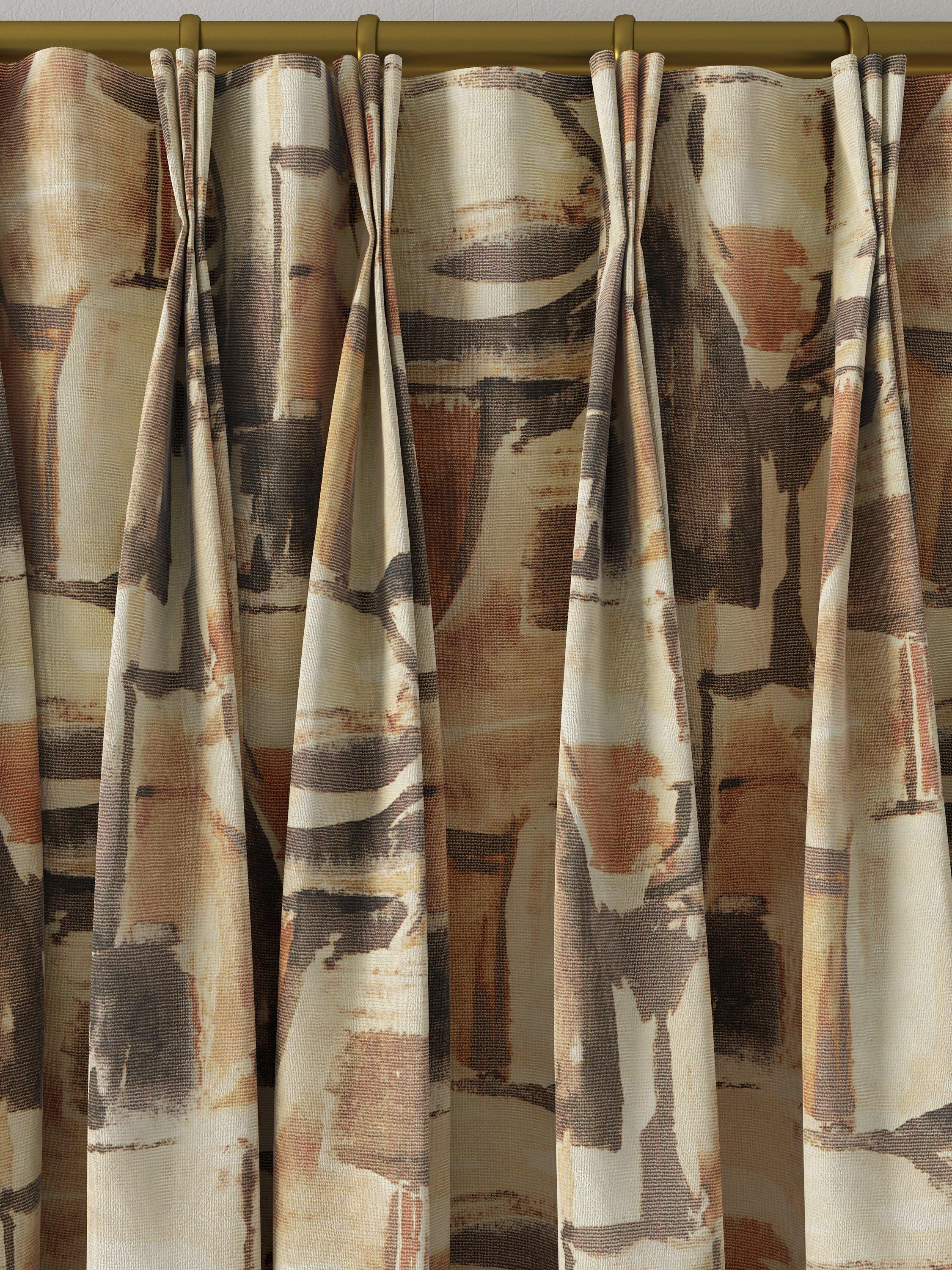 Clarke & Clarke Figura curtains in Linen/Charcoal, UK version