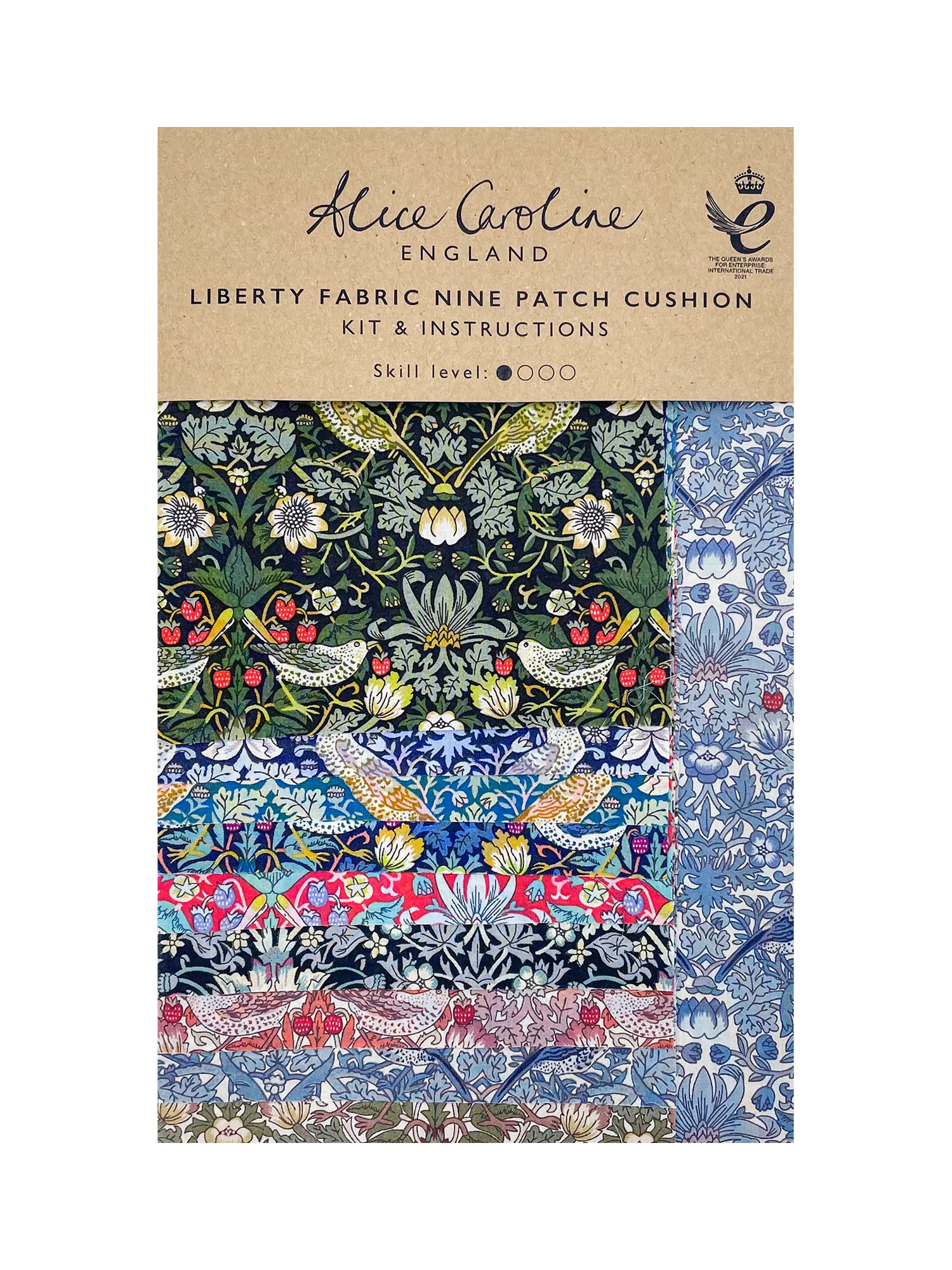 Alice Caroline nine patch cushion cover kit, imported from the UK