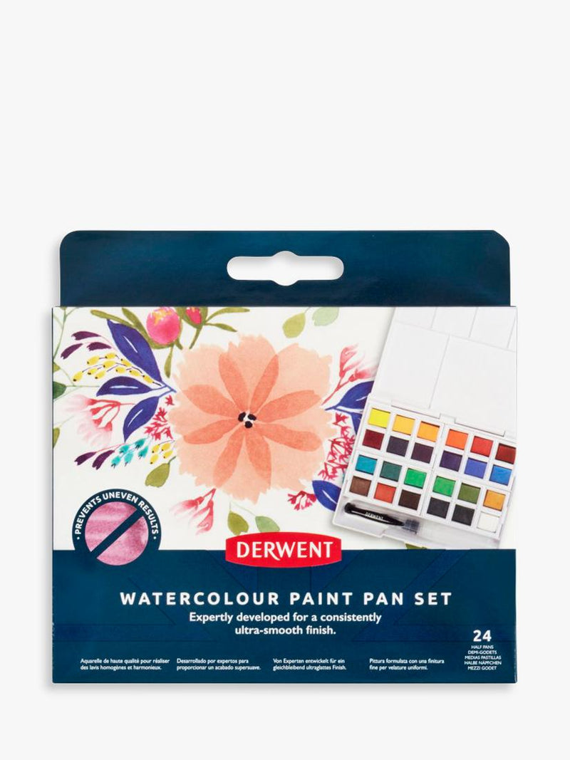 Derwent watercolour paint pans set of 24 - British product