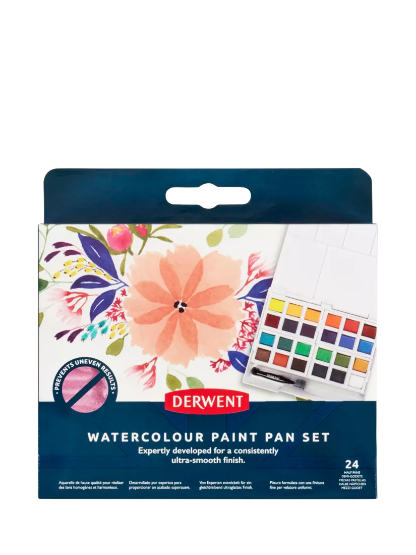 Derwent watercolour paint pans set of 24 - British product